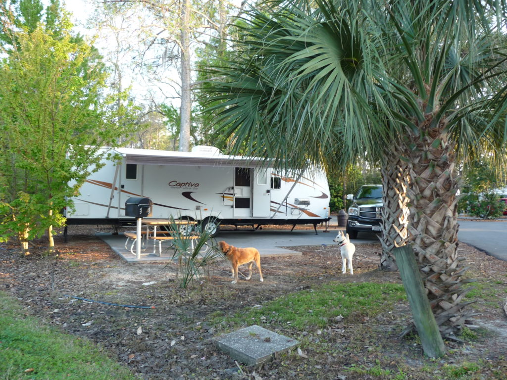 Kaela and Hannah at Fort Wilderness