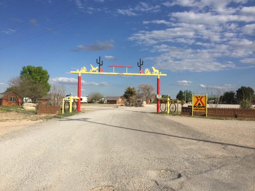 Carlsbad KOA Entrance