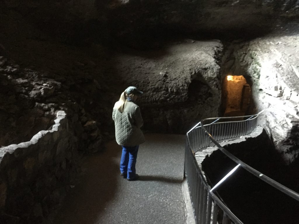 Tammy heading down the trail.