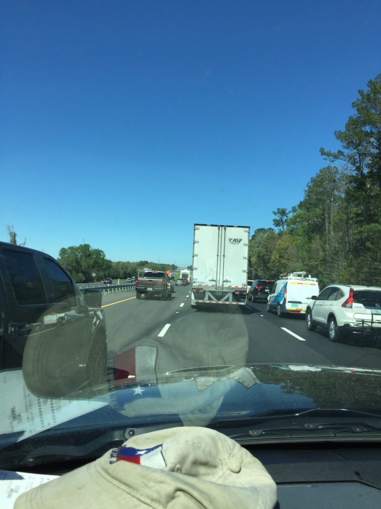 The beginning of a brutal Detour on the trip home from Florida