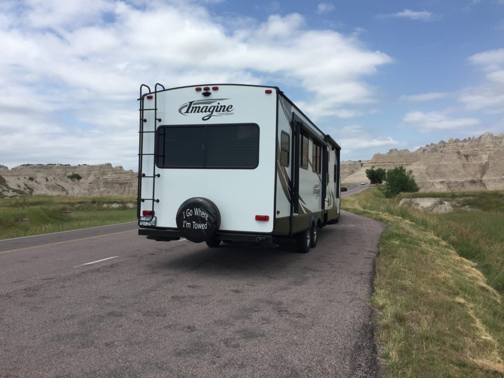 Through the badlands on the way to camp.