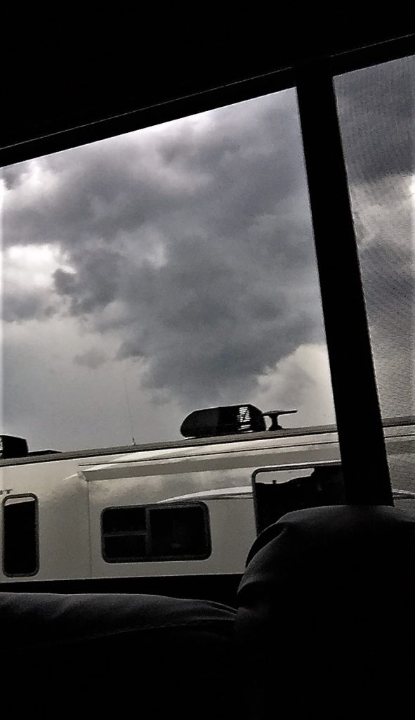 The storm approaches 1st choice RV in Goshen