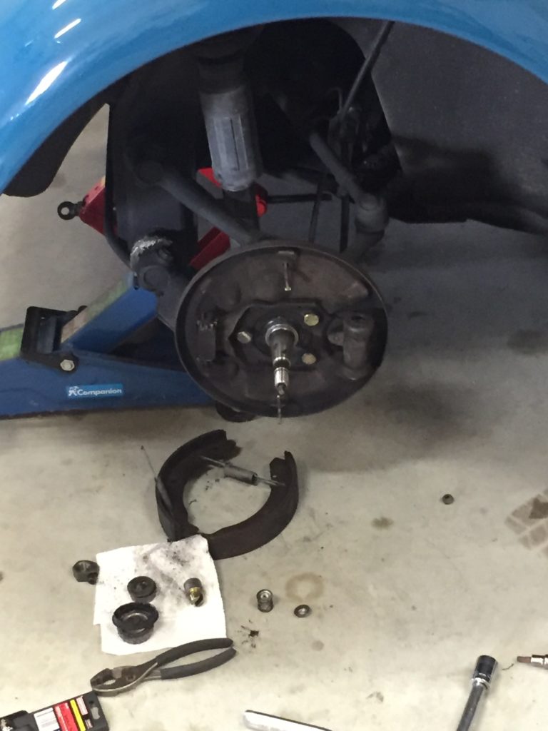 1966 Beetle - Brake job in process
