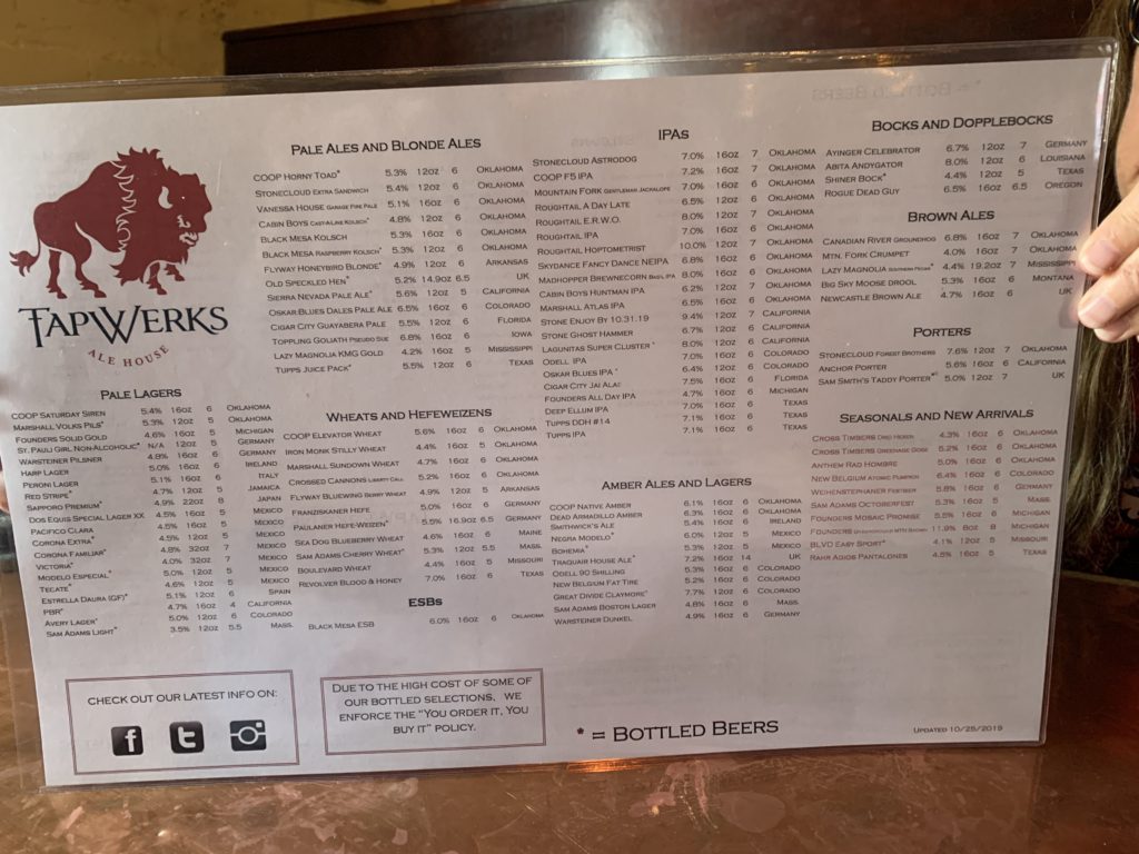 Beer List Page 1